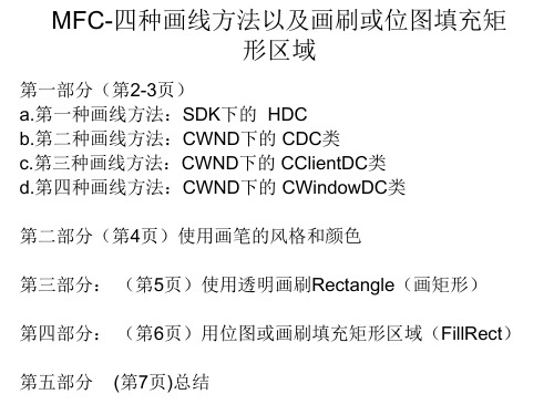 MFC-画刷,画线,位图填充矩形区域