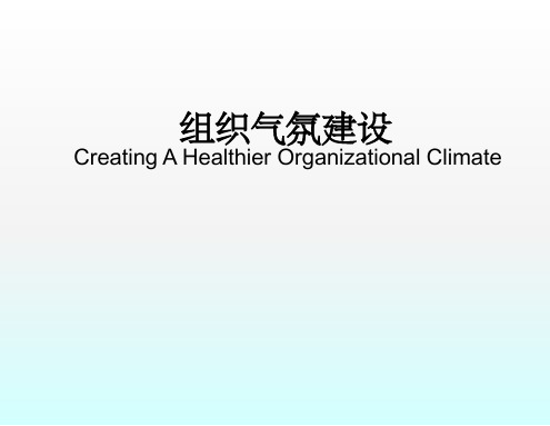 组织气氛建设ppt课件