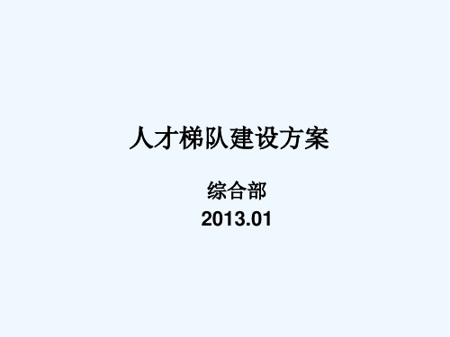 人才梯队建设 PPT