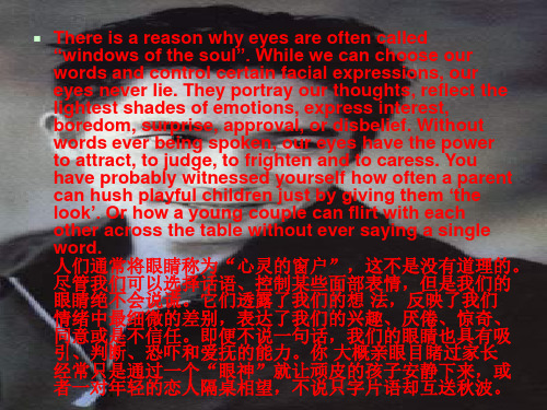 眼神文化eyecontact培训课件
