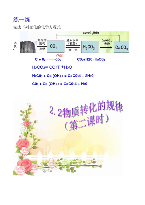 九年级科学物质的转化规律2(精)