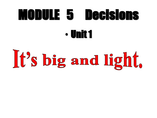 Module_5_Unit_1_It's_big_and_light课件