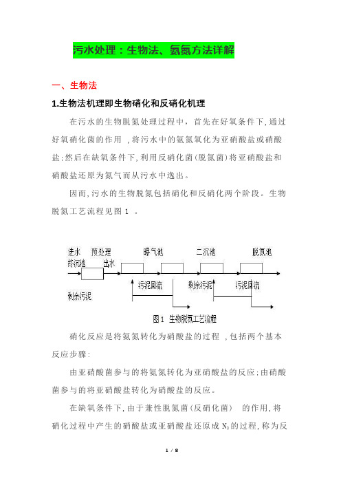 污水处理：生物法、氨氮方法详解