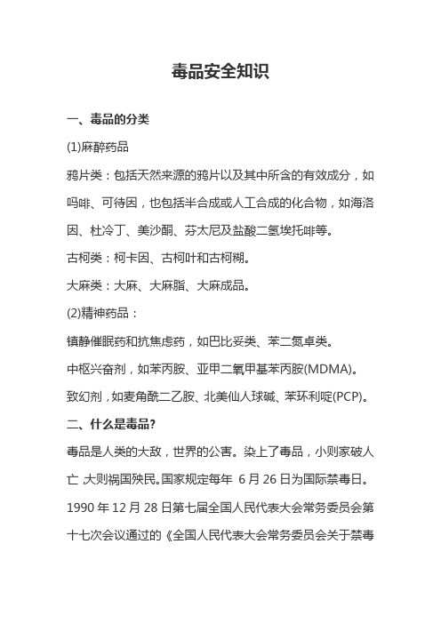 毒品安全知识