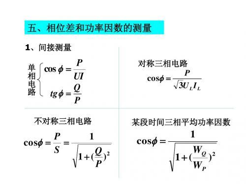 相位差和功率因数的测量
