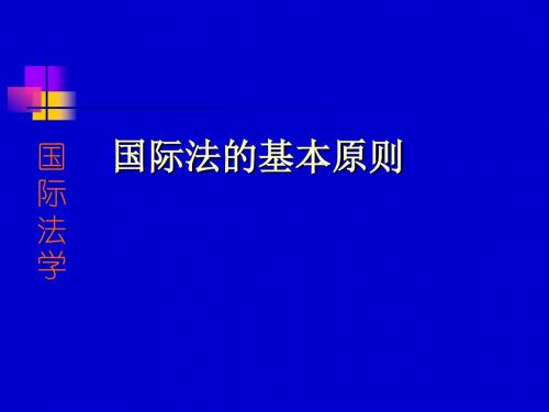 第二章 国际法基本原则