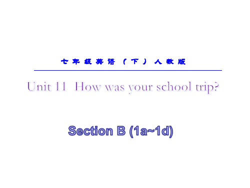 人教版PEP英语七年级下册Unit11 第三课时SectionB(1a-1d)优秀课件