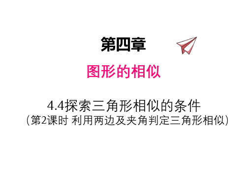 4.4.2 利用两边及夹角判定三角形相似 北师大版九年级数学上册课件