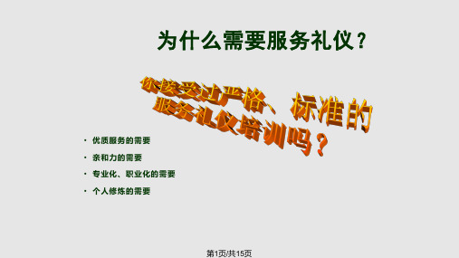 药店营业员礼仪培训PPT课件