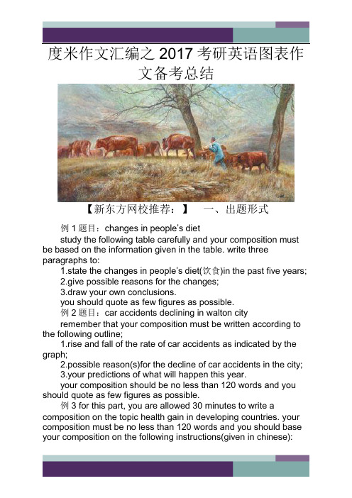 优秀作文之2017考研英语图表作文备考总结