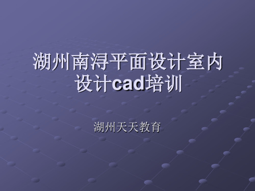 湖州南浔平面设计室内设计cad培训