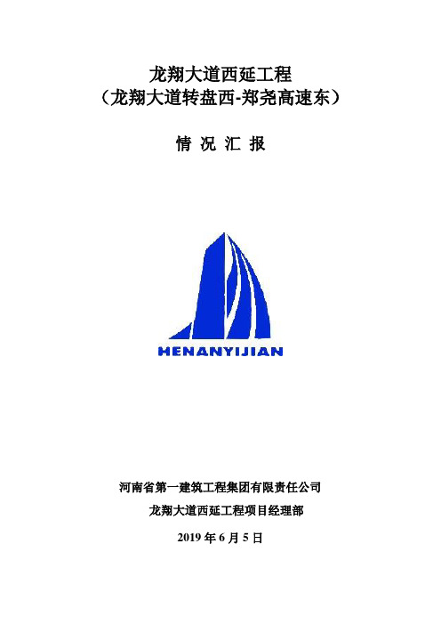 平顶山龙翔大道西延项目6月5日进度情况汇报