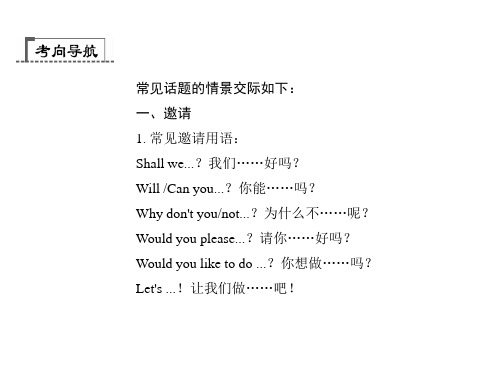 中考英语总复习课件：情景交际与图识标志(共22张PPT)