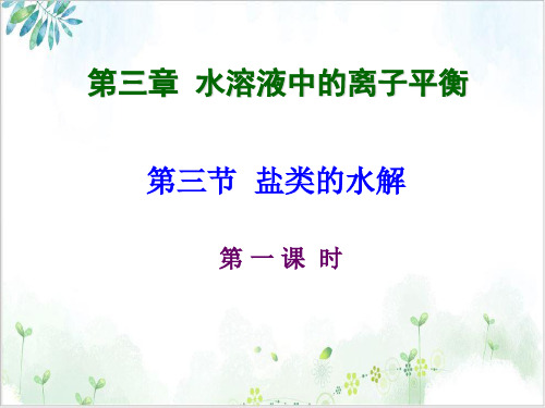 盐类的水解PPT精品教学人教版PPT