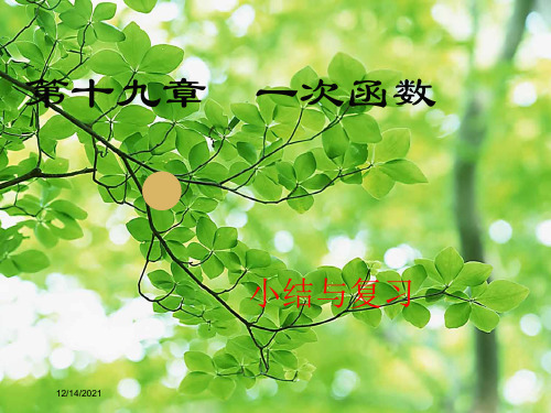 八年级数学下册 第十九章 一次函数小结复习课件下册数学课件