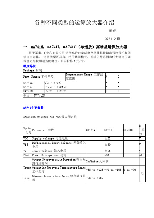 10种运算放大器