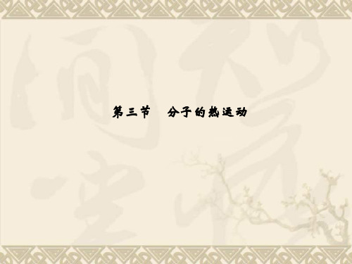 高二物理配套课件1.3 分子的热运动 教学课件(粤教版选修3-3)
