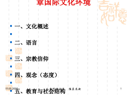 国际文化环境(PPT 62张)