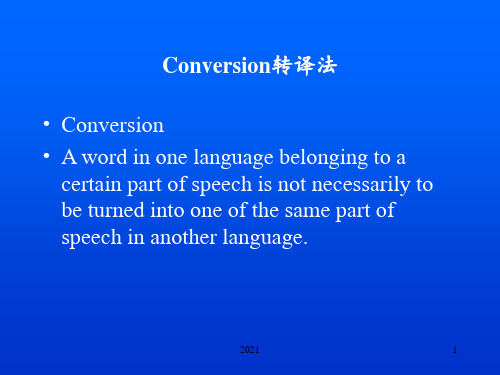 conversion英语对话的翻译技巧PPT课件