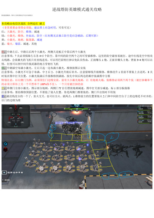 逆战塔防英雄模式攻略