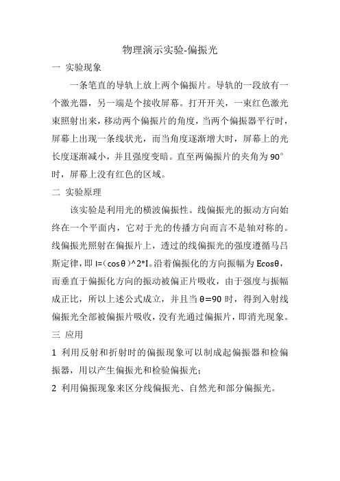 物理演示实验_偏振光