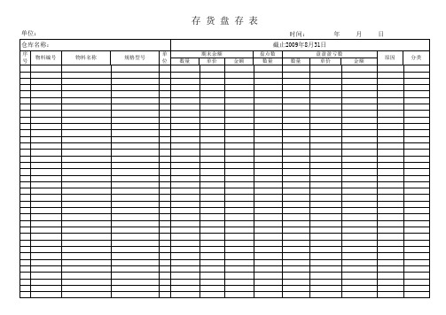 仓库盘点表