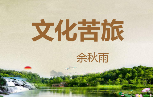 《文化苦旅》阅读推荐PPT课件