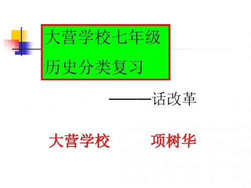 七年级历史分类复习——话改革 PPT课件 人教版