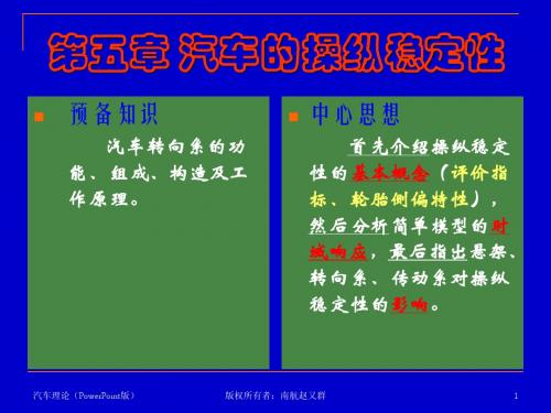 汽车理论课件_余志生 第五章_汽车的操纵稳定性