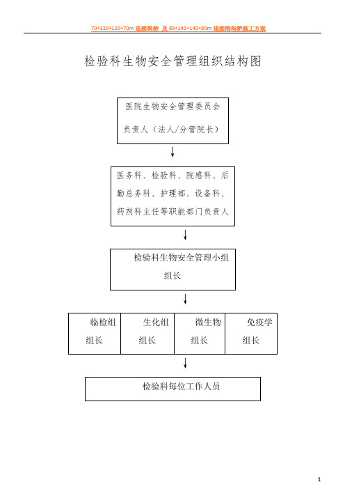 生物安全组织管理和相应的组织图