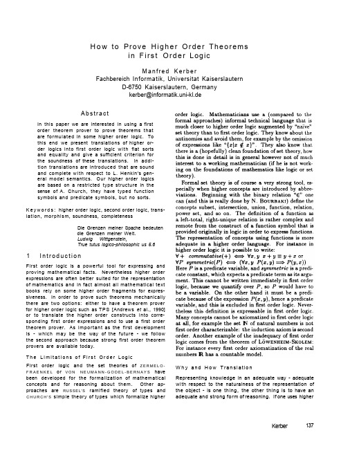 How to Prove Higher Order Theorems Abstract in First Order Logic