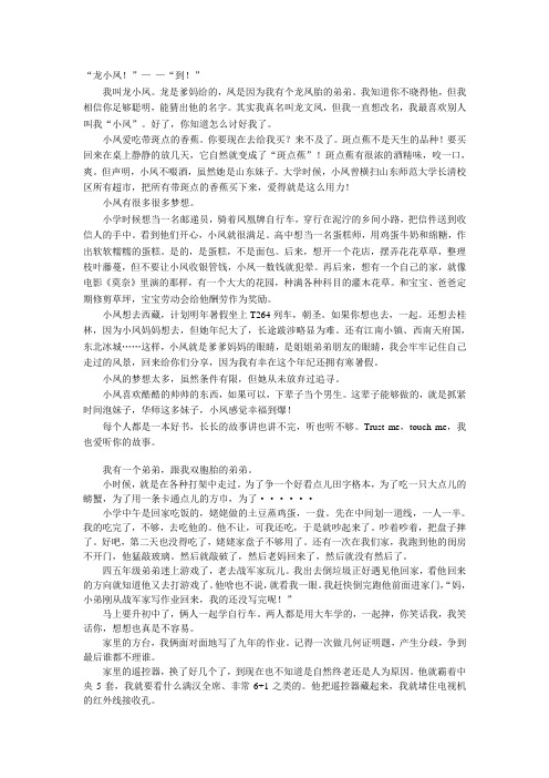 作文 我的龙凤胎弟弟