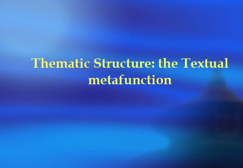 Theme-Rheme structures
