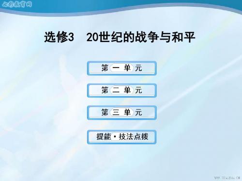 2013届高考历史一轮复习课件：20世纪的战争与和平