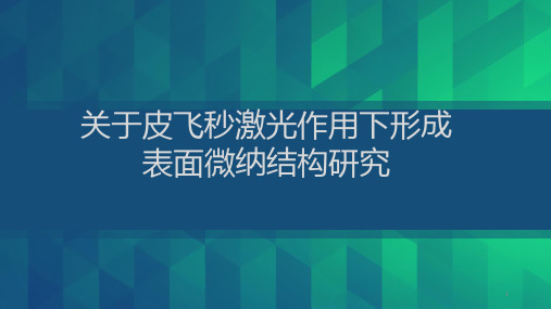 关于皮飞秒激光作用下形成表面微纳结构研究5