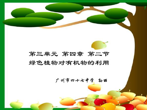 七年级生物绿色植物对有机物的利用3(2019年11月整理)
