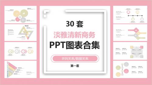 30套淡雅清新商务PPT图表合集第一套