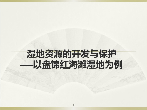 高中地理人教版必修三 湿地资源的开发与保护—以盘锦红海滩湿地为例