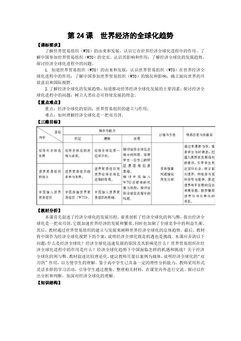 第24课  世界经济的全球化趋势