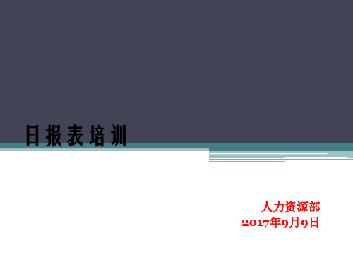 日报表培训课件