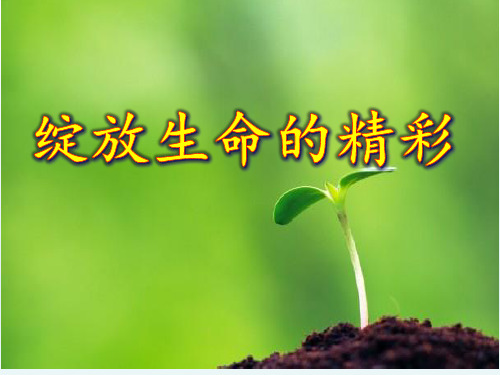 四年级上册心理健康教育课件-绽放生命的精彩 全国通用(共10张PPT)