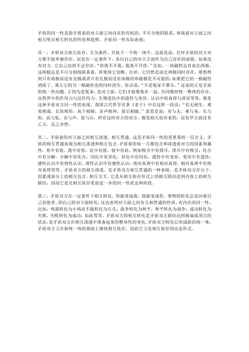 矛盾的同一性
