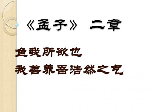 语文：《我善养吾浩然之气》课件(新人教版选修《先秦诸子选读》)