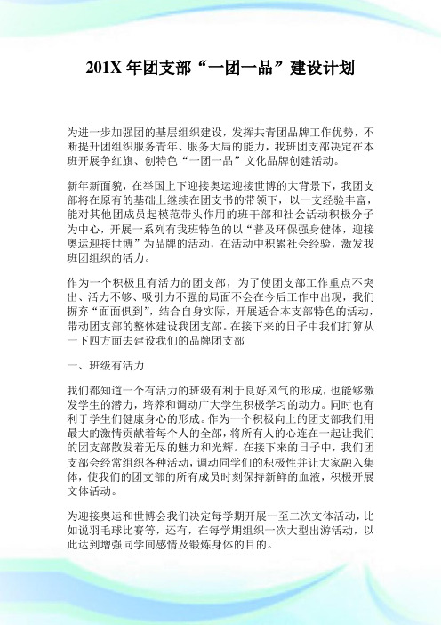 团支部一团一品建设计划.doc