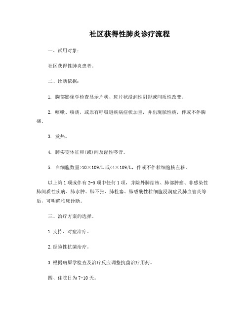 CAP诊疗流程