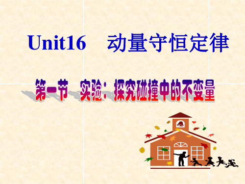 人教版高二物理选修实验：探究碰撞中的不变量