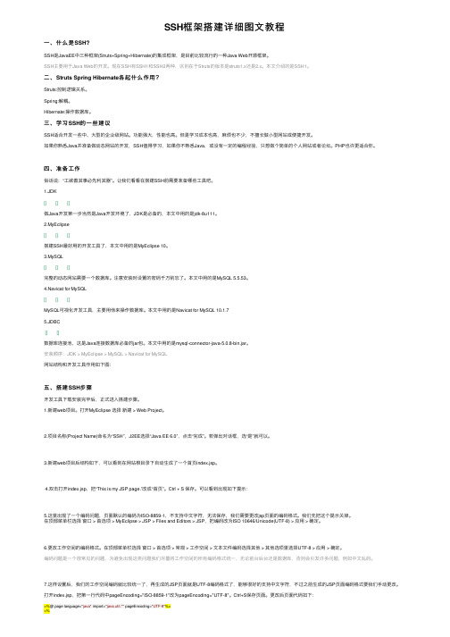 SSH框架搭建详细图文教程