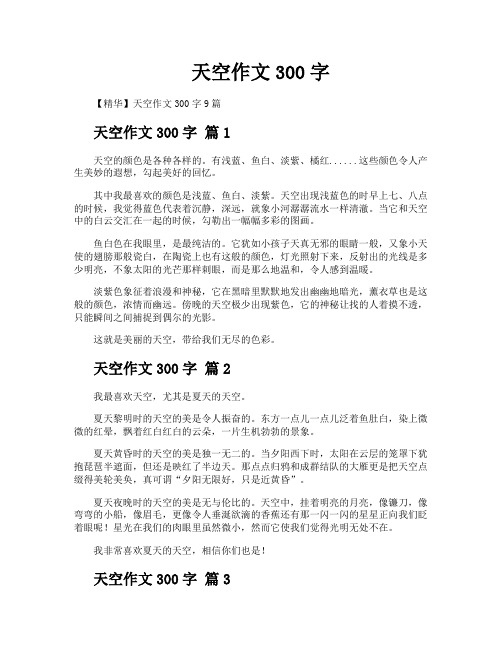 天空作文300字