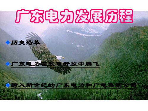 广东电力发展历程