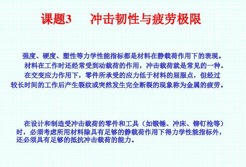 冲击韧性与疲劳极限(模块一)